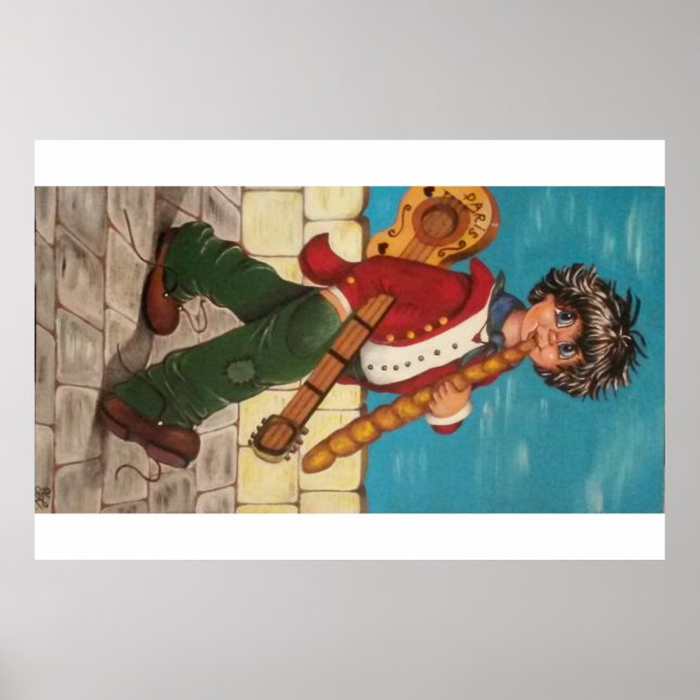 Poster Poster. Poulbot à la guitare (Devant)