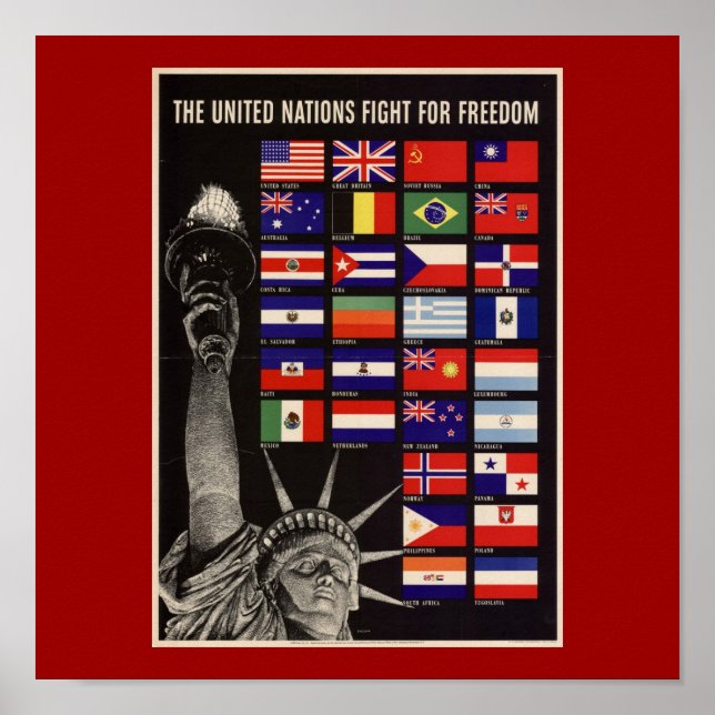 Poster Poster vintage 2ème guerre mondiale (Devant)