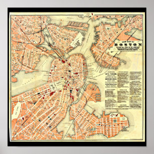 Poster Poster-Vintage Boston Maps-22