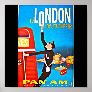 Poster Poster-Vintage voyage Art-Londres