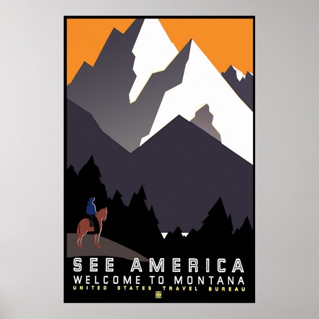 Poster "Poster Vintage WPA Montana" (Devant)