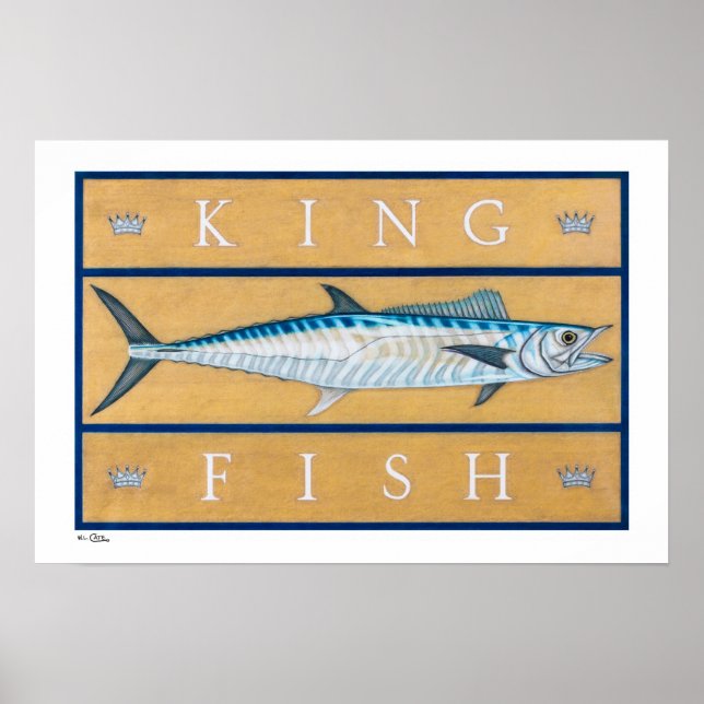 Poster Posters, estampes et cadres de poisson-Kingfish (Devant)