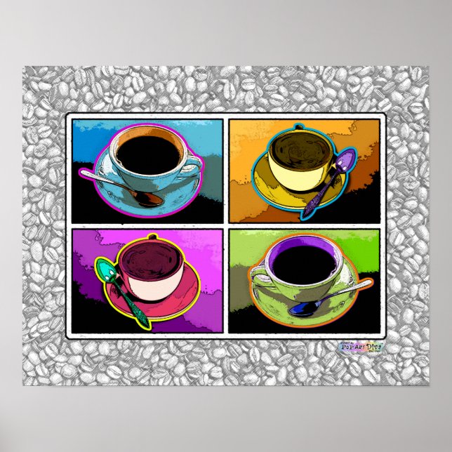 Poster Posters, Imprimés - Java Addictions Pop Art (Devant)
