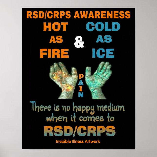 Poster POSTERS...RSD/CRPS - chaud comme froid de feu comm (Devant)