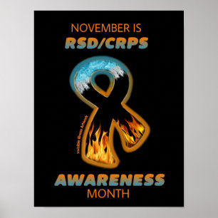 Poster POSTERS...RSD/CRPS - Fire & Ice Ribbon