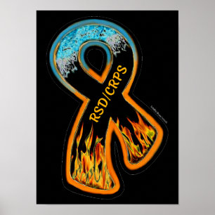 Poster POSTERS...RSD/CRPS - Fire & Ice Ribbon