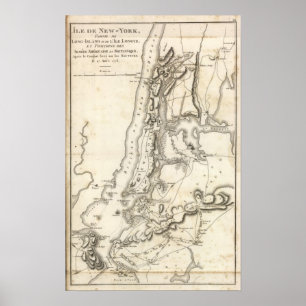 Poster Postes à l'île et à New York