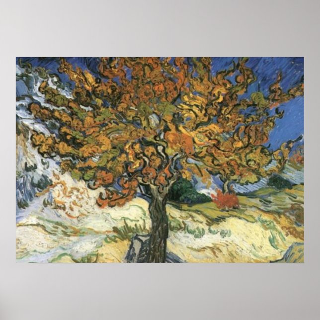 Poster postimpressionniste de Mulberry Tree van Go (Devant)
