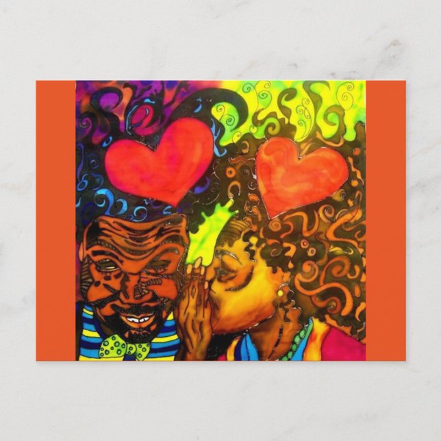 Poster-Postkarte für die schwarze Liebe Postkarte (Vorderseite)