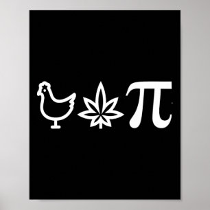 Poster Pot de poulet Pie Pi Jour Mauvais Chiffre de mathé