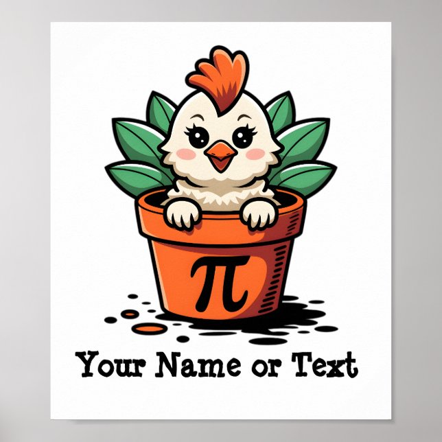 Poster Pot de poulet pour bébé Pi (Devant)