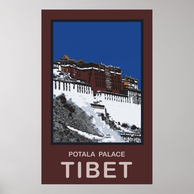 Poster Potala Palace Lhassa Tibet (Devant)