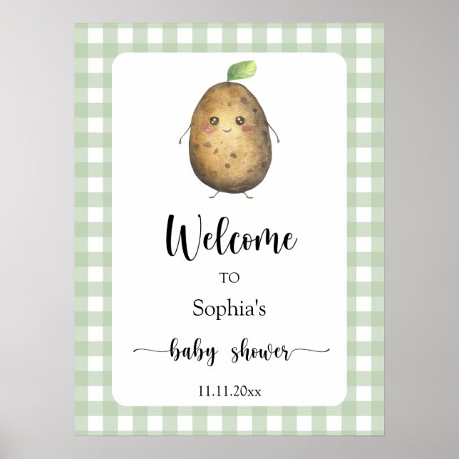 Poster Potato mou - baby shower de bienvenue (Devant)