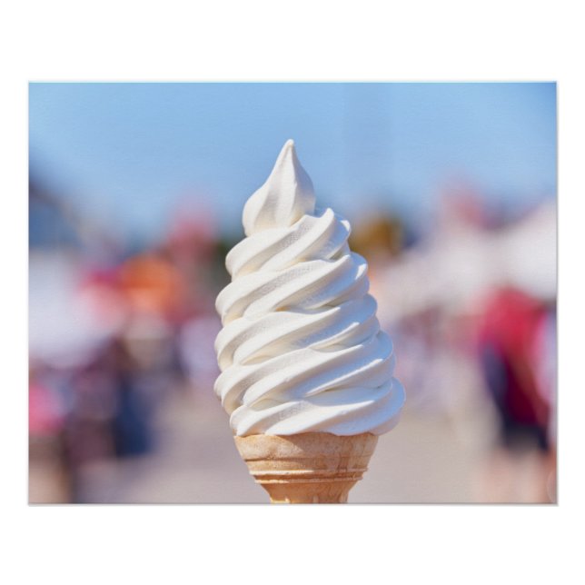 Poster Poteau de crème glacée à servir doux (Devant)