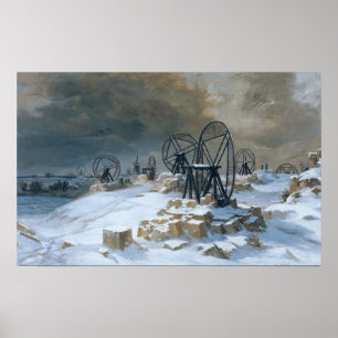Poster Pots à Gentilly dans la neige, 1879