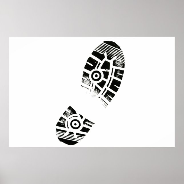 Poster Pouce Imprime Pied Art Chaussure Sole (Devant)