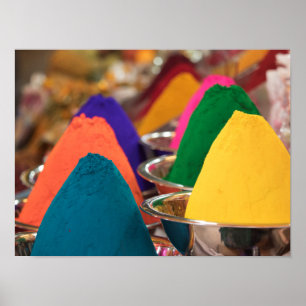Poster Poudre de peinture colorée Holi