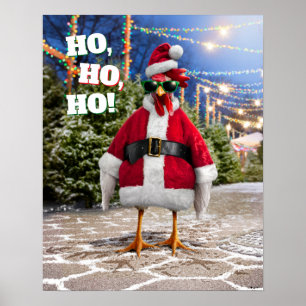 Poster Poule de Noël