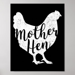 Poster Poule mère Bonne fête des mères Cadeau de poulet m