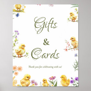 Poster Poulet 1er anniversaire Ce poussin cadeau et signe