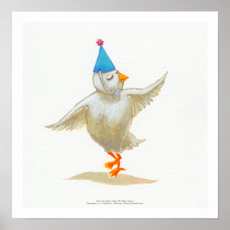 Poster Poulet art fête casquette agréable sensation Holly