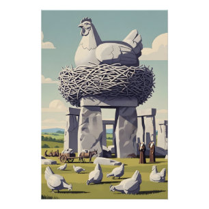 Poster Poulet drôle