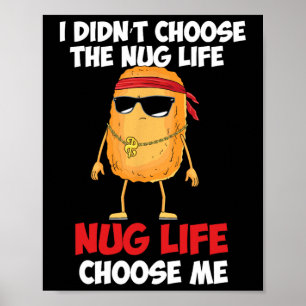 Poster Poulet drôle Nugget nug Vie'