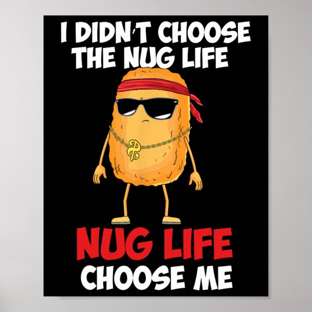 Poster Poulet drôle Nugget nug Vie'  (Devant)