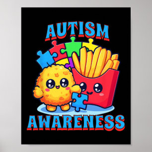 Poster Poulet Nugget Et Sensibilisation sur l'autisme Fri
