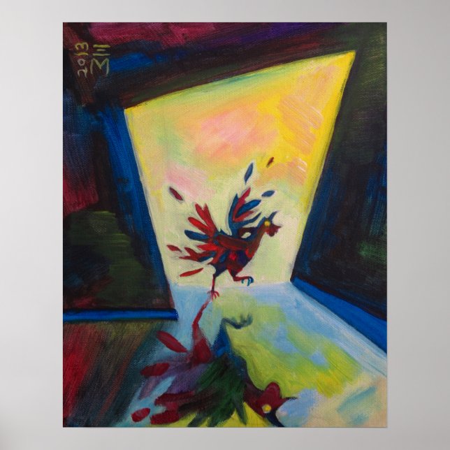 Poster Poulet Peint (Devant)