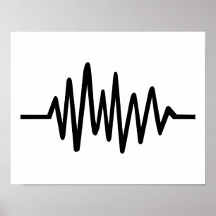 Poster pouls de musique de fréquence