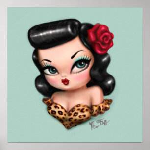 Poster Poupée de bébé Rockabilly