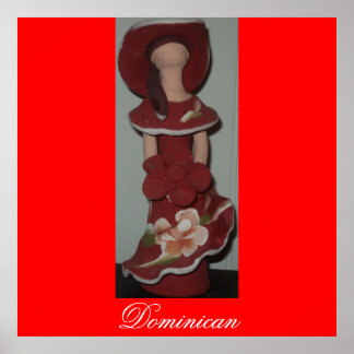 Poster Poupée dominicaine en céramique sans visage, Munec