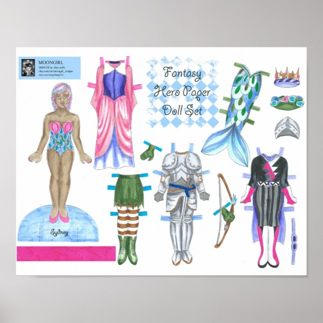 Poster Poupée en papier Héros Imaginaire de Sydney - Joue (Devant)