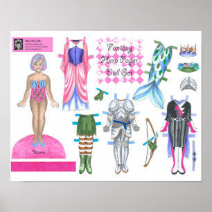 Poster Poupée en papier pour héros d'Imaginaire Victoria 