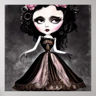 Poster Poupée Vintage déplaisante