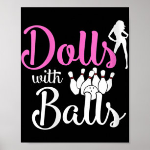 Poster Poupées avec balles - Bowling Girls Trip Team Bowl
