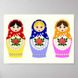 Poster Poupées russes de matryoshka