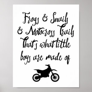 Poster Pouponnière bébé ou bébé Motocross Dirtbike Imprim