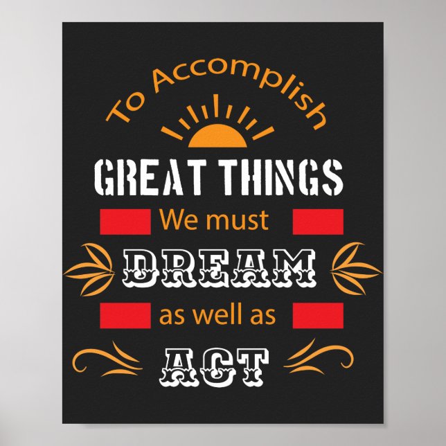 Poster Pour Accomplir De Grandes Choses (Devant)