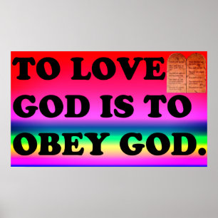 Poster Pour aimer Dieu est d'obéir Dieu