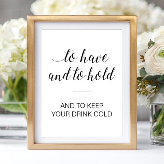 Poster Pour Avoir Et Pour Conserver Boire À Froid Porte-B (Créateur téléchargé)