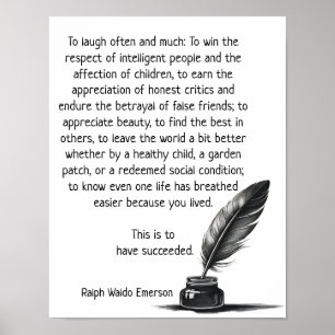 Poster Pour avoir réussi dans la vie — Citation de Ralph 