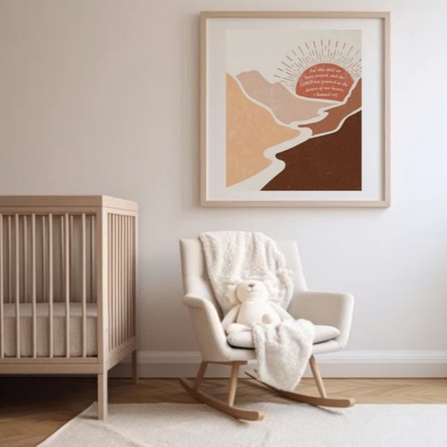 Poster Pour Cet Enfant, Nous Avons Prié Écriture Nursery  (Créateur téléchargé)