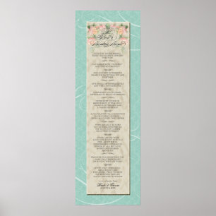 Poster Pour construire un amour durable - Aqua Damask Pea