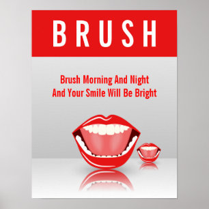 Poster pour dentiste dentaire de Big Mouth BRUSH