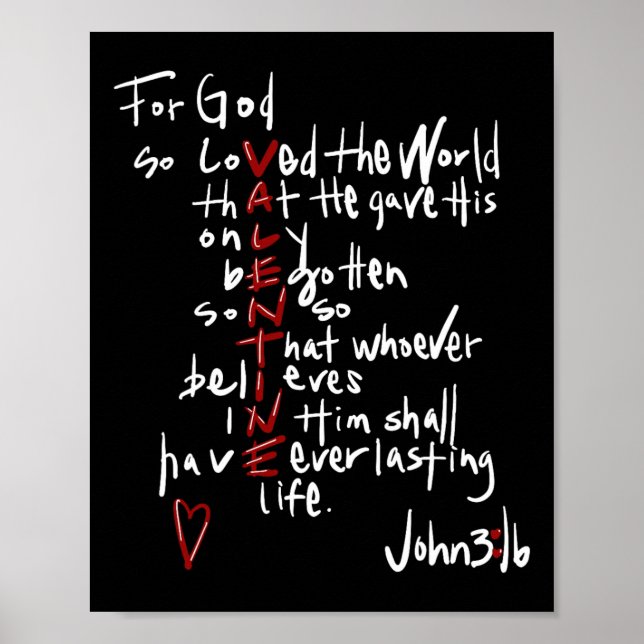 Poster Pour Dieu si aimé le monde Jésus est ma Saint Vale (Devant)