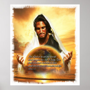 Poster Pour Dieu si aimé le monde... John 3:16