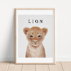 Poster pour enfants de Lion Cute