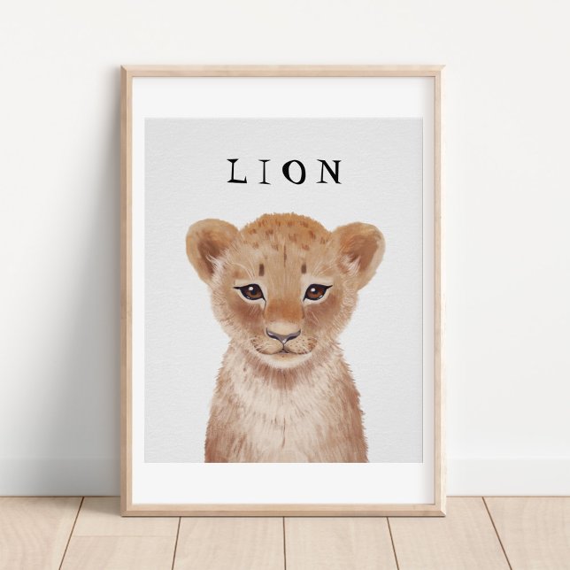 Poster pour enfants de Lion Cute (Créateur téléchargé)